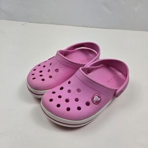 Crocs Kids Pink Crocband Clogs Watet Shoes Size 10
